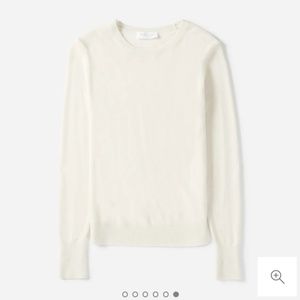 Everlane cream cashmere crew sweater